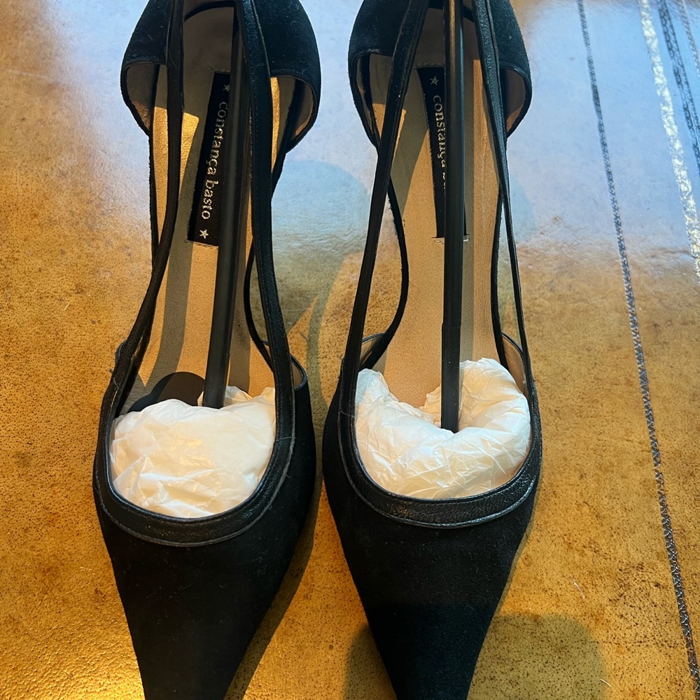 Black Seude Heels by Constance Basto